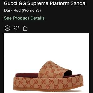 Gucci supreme platform sandals